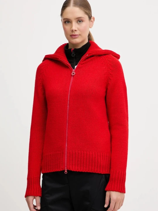 Zdjęcie produktu Newland kardigan z dodatkiem wełny LADY W FULL ZIP czerwony