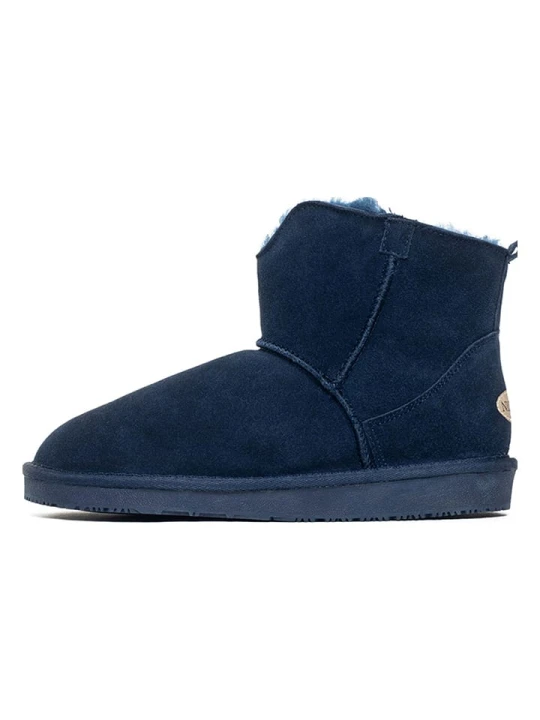Zdjęcie produktu NICEBAY Skórzane botki zimowe "Ambera" w kolorze granatowym rozmiar: 38