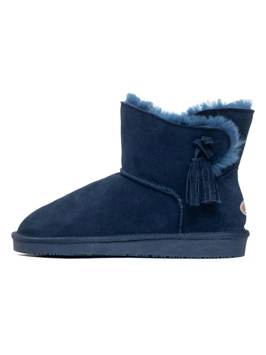 Zdjęcie produktu NICEBAY Skórzane botki zimowe "Bellaire" w kolorze granatowym rozmiar: 38