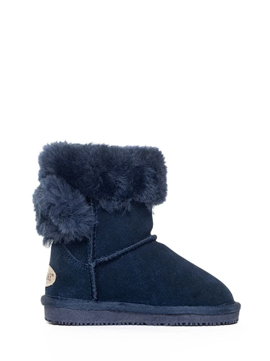 Zdjęcie produktu NICEBAY Skórzane botki zimowe "Cuore" w kolorze granatowym rozmiar: 28