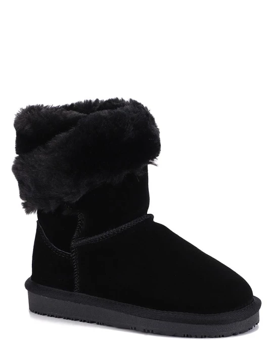 Zdjęcie produktu NICEBAY Skórzane botki zimowe "Fiore" w kolorze czarnym rozmiar: 31