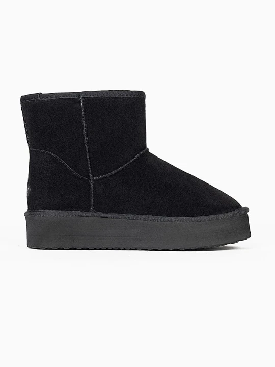 Zdjęcie produktu NICEBAY Skórzane botki zimowe "Gravelly" w kolorze czarnym rozmiar: 39