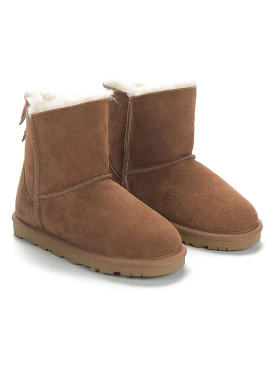 Zdjęcie produktu NICEBAY Skórzane botki zimowe "Lotzone" w kolorze jasnobrązowym rozmiar: 32