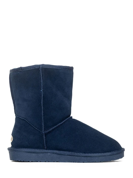 Zdjęcie produktu NICEBAY Skórzane botki zimowe "Medway" w kolorze granatowym rozmiar: 37
