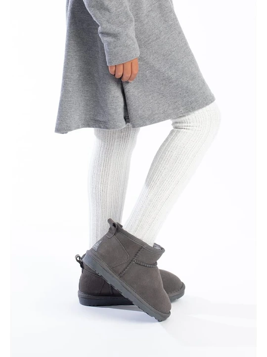 Zdjęcie produktu NICEBAY Skórzane botki zimowe "Minaki" w kolorze antracytowym rozmiar: 30