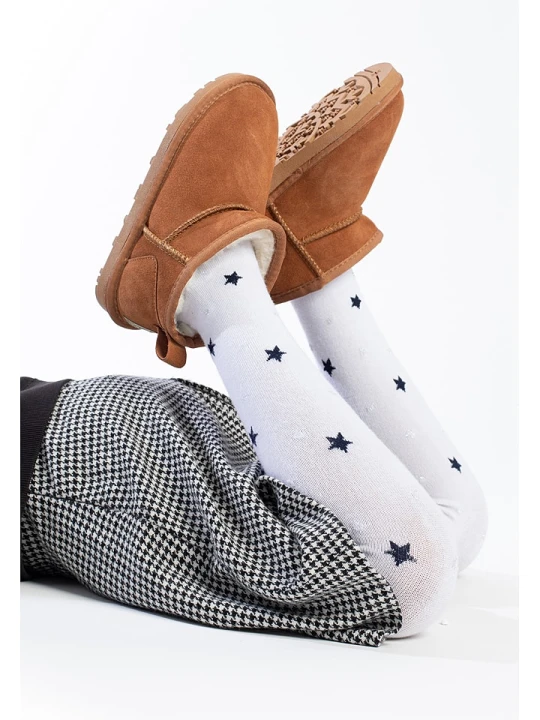Zdjęcie produktu NICEBAY Skórzane botki zimowe "Minaki" w kolorze brązowym rozmiar: 29