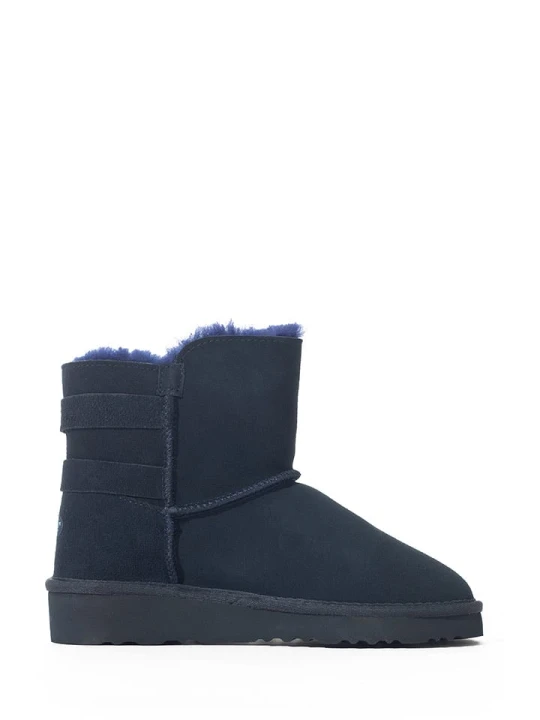 Zdjęcie produktu NICEBAY Skórzane botki zimowe "Sheeba" w kolorze granatowym rozmiar: 38