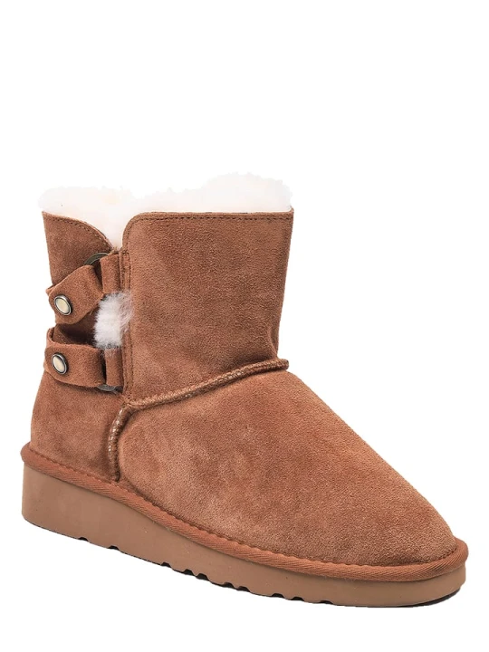 Zdjęcie produktu NICEBAY Skórzane botki zimowe "Sheeba" w kolorze jasnobrązowym rozmiar: 36