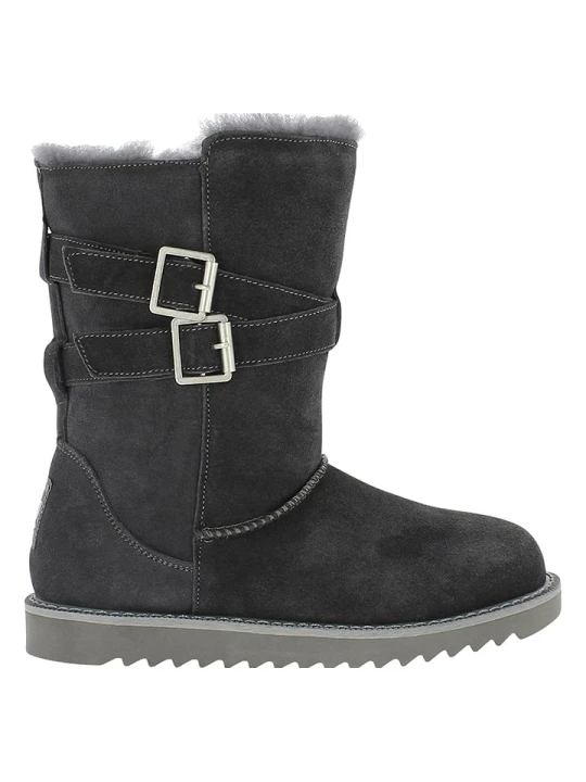 Zdjęcie produktu NICEBAY Skórzane kozaki zimowe "Mells Waterproof" w kolorze szarym rozmiar: 37