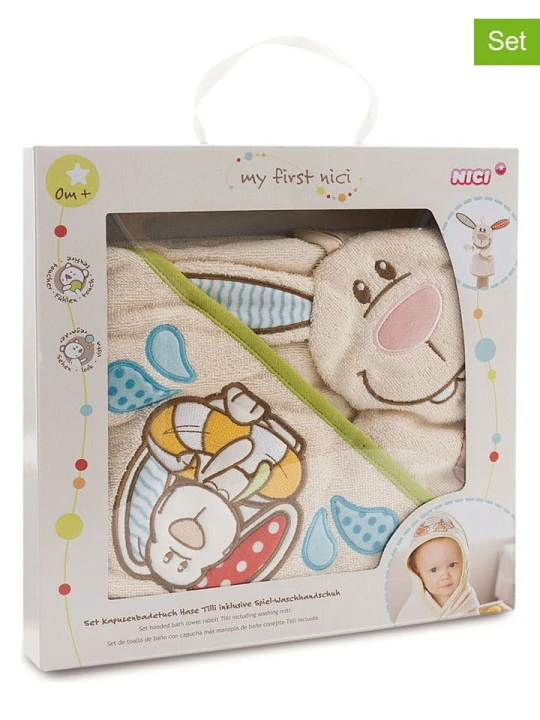 Zdjęcie produktu NICI 2-częściowy zestaw "Rabbit Tilli" w kolorze kremowym rozmiar: onesize