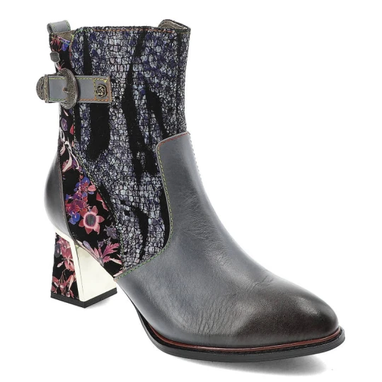 Zdjęcie produktu Niebieskie Botki Laura Vita Gustowne Buty Na Obcasie