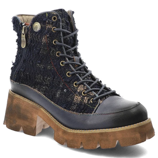 Zdjęcie produktu Niebieskie Botki Laura Vita Modne Buty Damskie