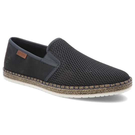 Zdjęcie produktu Niebieskie Espadryle Rieker Eleganckie Wsuwane Obuwie Męskie