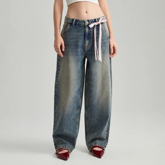 Zdjęcie produktu Niebieskie jeansy baggy fit House