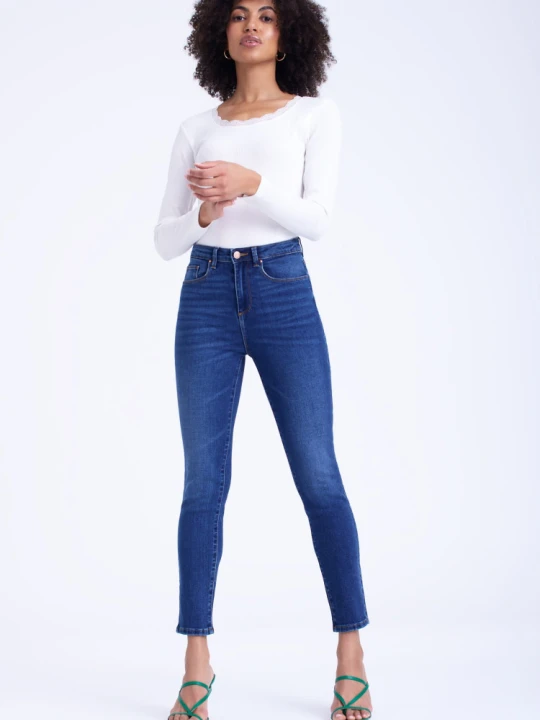 Zdjęcie produktu Niebieskie jeansy slim fit Greenpoint