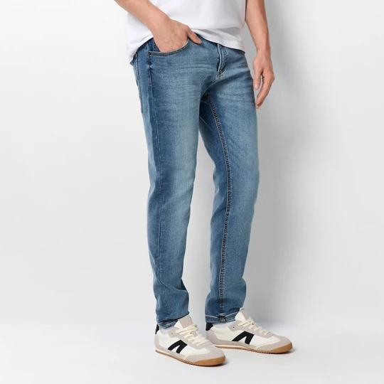 Zdjęcie produktu Niebieskie jeansy slim fit z bardzo rozciągliwej tkaniny House