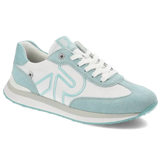 Zdjęcie produktu Niebieskie Sneakersy Rieker Modne Obuwie Damskie biały