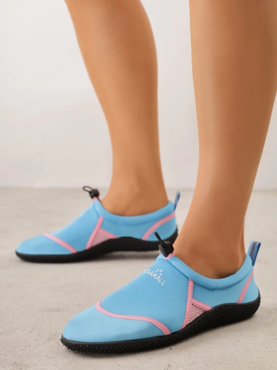 Zdjęcie produktu Niebiesko-Fuksjowe Wsuwane Buty Sportowe do Wody z Elastyczną Cholewką Vetilore
