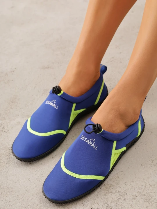 Zdjęcie produktu Niebiesko-Zielone Wsuwane Buty Sportowe do Wody z Elastyczną Cholewką Vetilore
