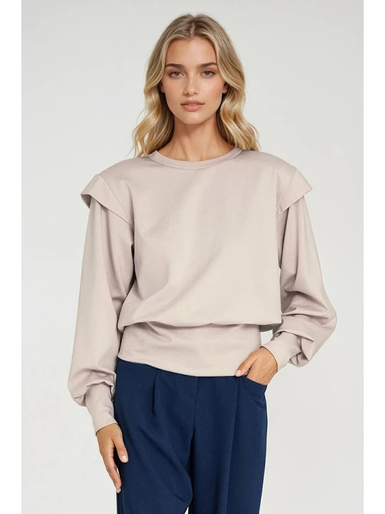 Zdjęcie produktu Nife Bluza w kolorze beżowym rozmiar: 36