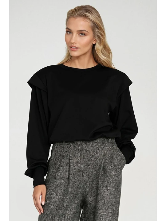 Zdjęcie produktu Nife Bluza w kolorze czarnym rozmiar: 40
