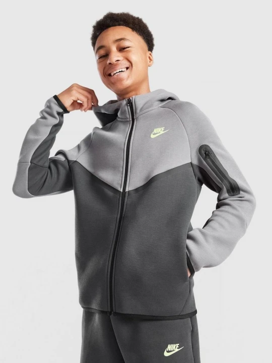 Zdjęcie produktu Nike Bluza Rozpinana Z Kapturem B Nsw Tech Fleece szary