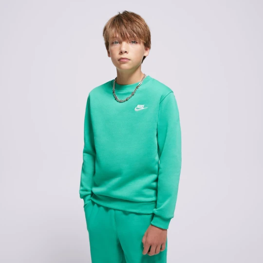 Zdjęcie produktu Nike Bluza K Nsw Club Flc Crew Ls Lbr Boy zielony