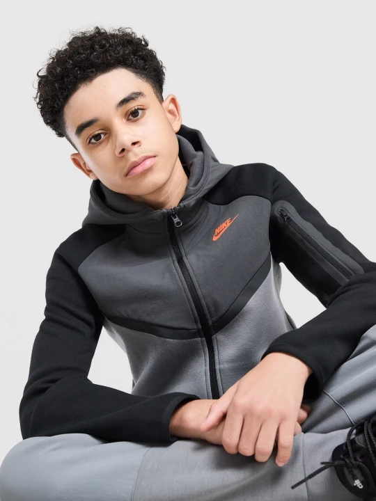 Zdjęcie produktu Nike Bluza Rozpinana Z Kapturem B Nsw Tch Flc B szary