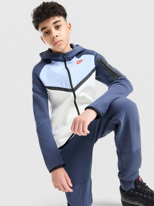 Zdjęcie produktu Nike Bluza Rozpinana Z Kapturem B Nsw Tch Flc Mix niebieski