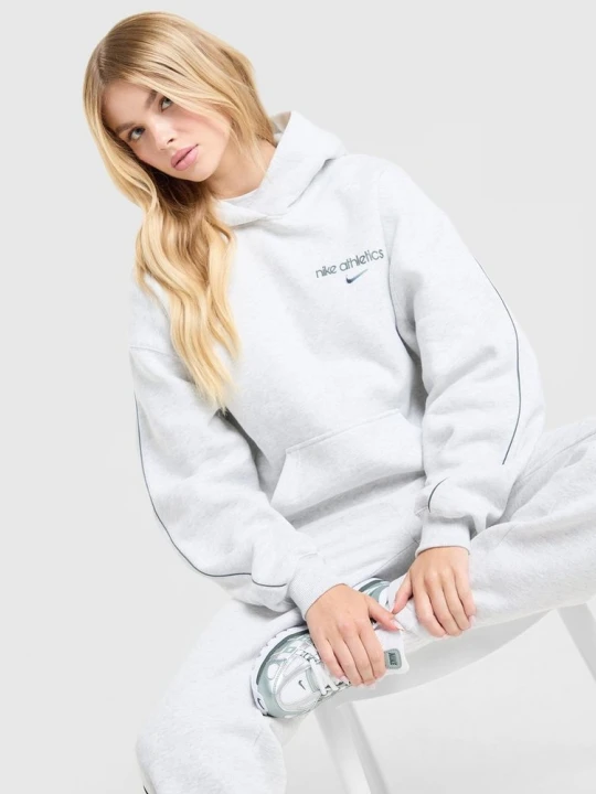 Zdjęcie produktu Nike Bluza Z Kapturem W Nk Studio Flc Os Gls szary