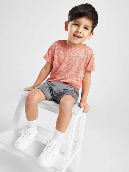 Zdjęcie produktu Nike Komplet T-Shirt&szorty Miler pomarańczowy