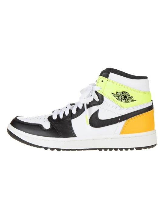 Zdjęcie produktu Nike Skórzane sneakersy "1 Retro High Golf" w kolorze żółto-czarno-białym rozmiar: 46