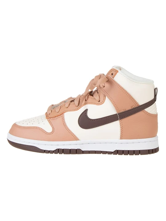 Zdjęcie produktu Nike Skórzane sneakersy "Dunk High" w kolorze brzoskwiniowo-kremowo-brązowym rozmiar: 36