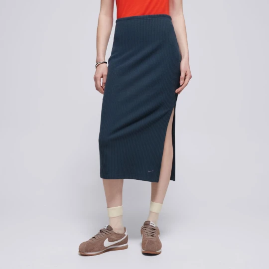 Zdjęcie produktu Nike Spódniczka W Nsw Nk Chll Knt Rib Md Skirt granatowy