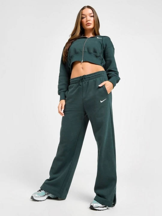 Zdjęcie produktu Nike Spodnie W Nsw Phnx Flc Hr Wide Leg zielony