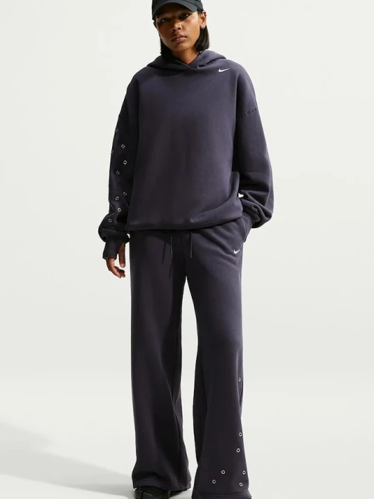 Zdjęcie produktu Nike Sportswear bluza z kapturem damska z bawełną Studio Fleece szary