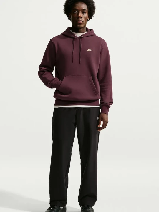Zdjęcie produktu Nike Sportswear bluza z kapturem męska z bawełną Club bordowy