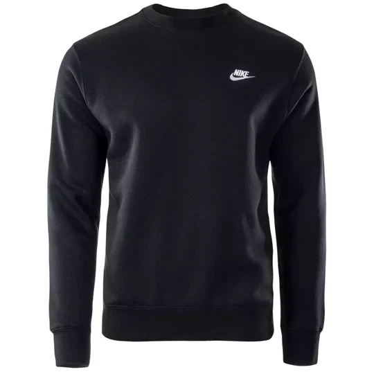 Zdjęcie produktu Nike Sportswear Club Crew BV2662-010, Męskie, Czarne, bluzy, bawełna, rozmiar: S
