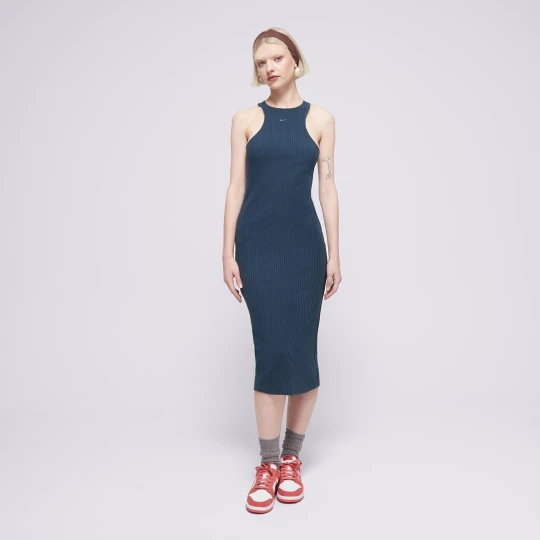 Zdjęcie produktu Nike Sukienka W Nsw Nk Chll Knt Rib Midi Drs granatowy