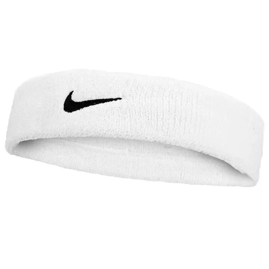 Zdjęcie produktu Nike Swoosh Classic Headband N1012407-101, Unisex, Białe, opaski na głowę, bawełna, rozmiar: One size