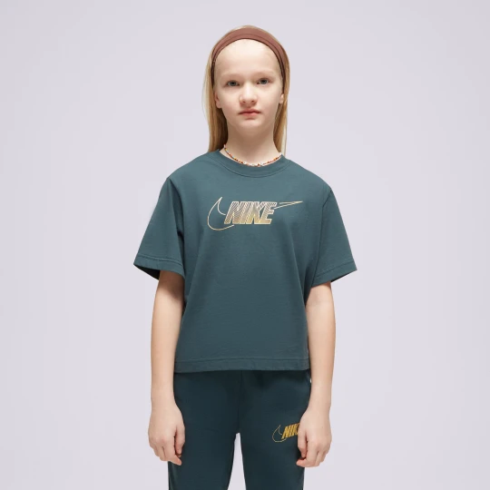 Zdjęcie produktu Nike T Shirt G Nsw Tee Boxy Metallic Hbr Girl zielony