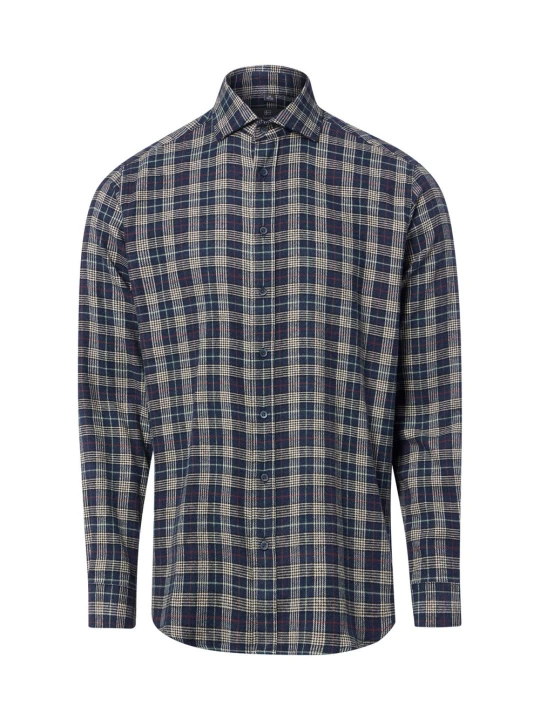 Zdjęcie produktu Nils Sundström koszula flanelowa Mężczyźni Modern Fit Bawełna (100%) niebieski