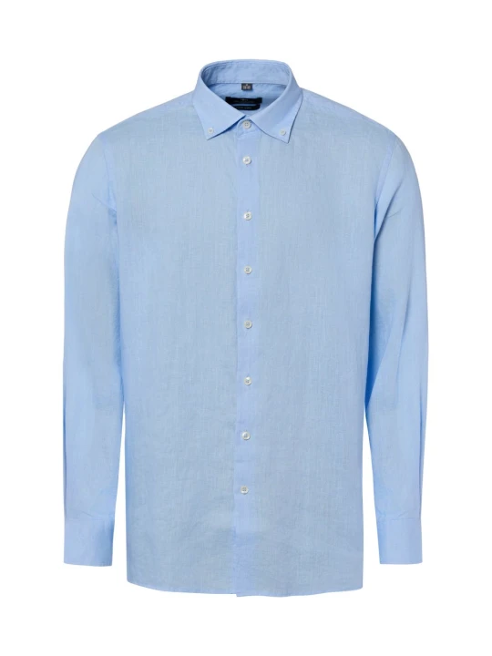Zdjęcie produktu Nils Sundström koszula lniana Mężczyźni Modern Fit len (100%) niebieski