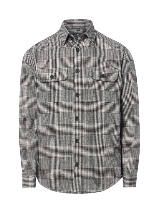 Zdjęcie produktu Nils Sundström koszula typu overshirt Mężczyźni Regular Fit Flanela czarny
