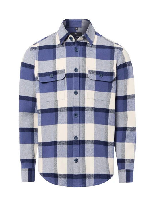 Zdjęcie produktu Nils Sundström koszula typu overshirt Mężczyźni Regular Fit Flanela niebieski