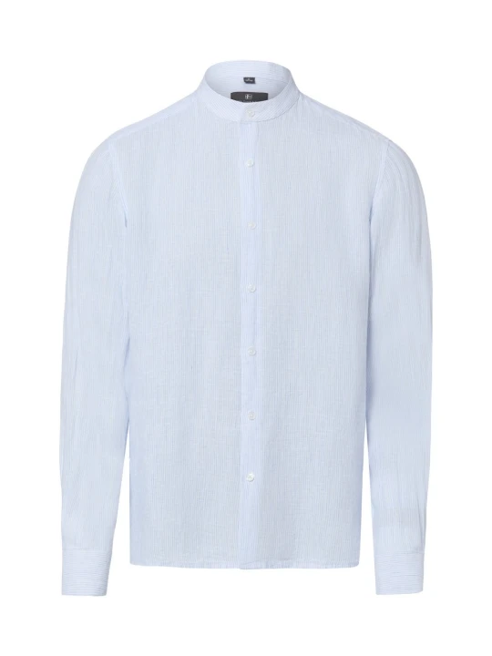 Zdjęcie produktu Nils Sundström Lniana koszula w stylu casual Mężczyźni Slim Fit len niebieski | biały