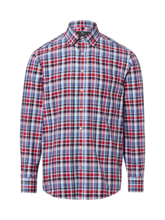 Zdjęcie produktu Nils Sundström koszula casual Mężczyźni Regular Fit Bawełna czerwony | niebieski