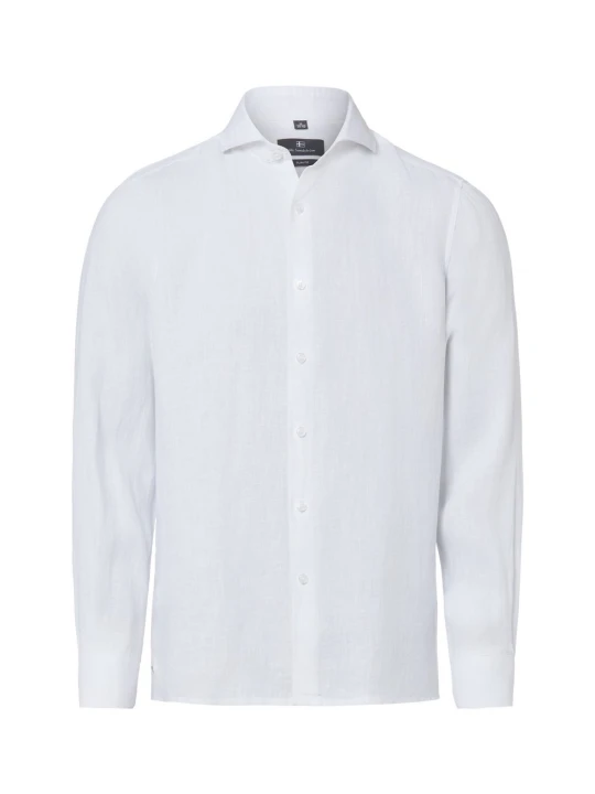 Zdjęcie produktu Nils Sundström koszula lniana Mężczyźni Slim Fit len biały