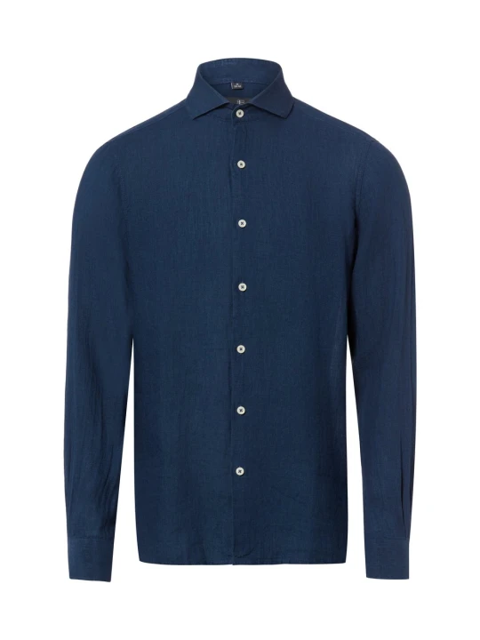 Zdjęcie produktu Nils Sundström koszula lniana Mężczyźni Slim Fit len niebieski