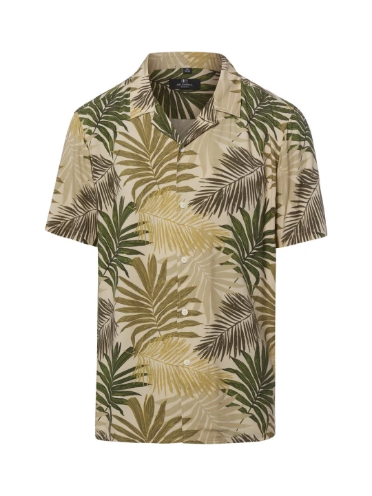 Zdjęcie produktu Nils Sundström koszulka z krótkim rękawem Mężczyźni Modern Fit wiskoza (100%) beżowy | zielony